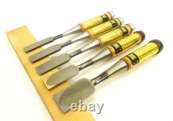 Japanese Chisel Nomi Oouchi Carpenter Tool Set of 5 wood working Hand Tools