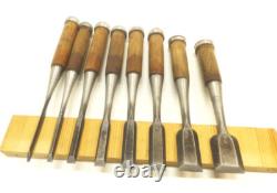 Japanese Chisel Nomi Ryumon Carpenter Tool Set of 8 wood working Hand Tools
