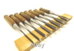 Japanese Chisel Nomi Ryumon Carpenter Tool Set of 8 wood working Hand Tools