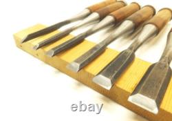 Japanese Chisel Nomi Ryumon Carpenter Tool Set of 8 wood working Hand Tools
