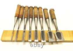 Japanese Chisel Nomi Ryumon Carpenter Tool Set of 8 wood working Hand Tools