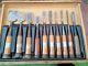 Japanese Chisel Nomi Set 10-Piece Vintage Carpenter Tools for Woodworking & DIY