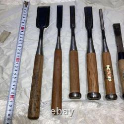 Japanese Chisel Nomi Set of 8 Chiyomitsu Zensaku Woodworking Tools