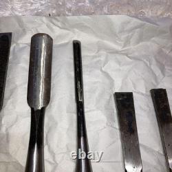 Japanese Chisel Nomi Set of 8 Chiyomitsu Zensaku Woodworking Tools