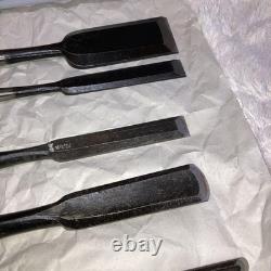 Japanese Chisel Nomi Set of 8 Chiyomitsu Zensaku Woodworking Tools