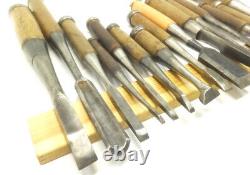 Japanese Chisel Nomi TAKASIBA Carpenter Tool Set of 15 Hand Tool wood working