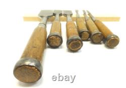 Japanese Chisel Nomi TAKASIBA Carpenter Tool Set of 6 Hand Tool wood working