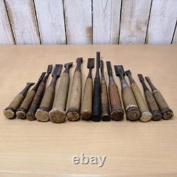 Japanese Chisel Set 14pcs Nomi Carving Tool Woodworking Marked Vintage