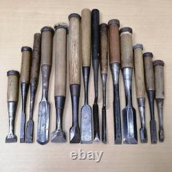 Japanese Chisel Set 14pcs Nomi Carving Tool Woodworking Marked Vintage