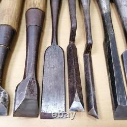 Japanese Chisel Set 14pcs Nomi Carving Tool Woodworking Marked Vintage