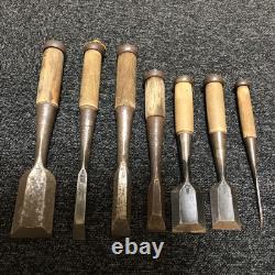 Japanese Chisel Set 7pcs Takashiba Nomi Woodworking Carpenter Tool