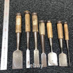 Japanese Chisel Set 7pcs Takashiba Nomi Woodworking Carpenter Tool