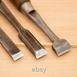 Japanese Chisel Tsuki Nomi Carpenter Tool Set of 3 Hand Tool wood working #412