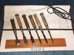 Japanese Chisels NOMI Vintage 10pcs Set Pro Carpenter Tools Woodwork From JP FS