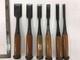 Japanese Chisels NOMI Vintage 6pcs Set used Pro Carpenter tool Woodwork DIY JP