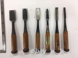 Japanese Chisels NOMI Vintage 6pcs Set used Pro Carpenter tool Woodwork DIY JP
