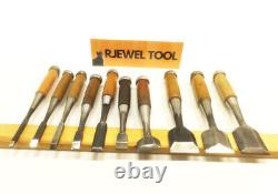 Japanese Famous Chisel Nomi? Carpenter Tool Set of 10 Hand Tool wood working