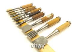 Japanese Famous Chisel Nomi? Carpenter Tool Set of 10 Hand Tool wood working