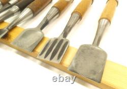 Japanese Famous Chisel Nomi? Carpenter Tool Set of 10 Hand Tool wood working