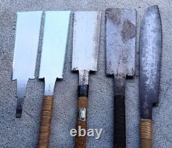 Japanese Hand Saw Set 5pcs Vintage Carpentry Tool Woodworking Nokogiri Japanese Hand Saw Set 5pcs Vintage Carpentry Tool Woodworking Nokogiri