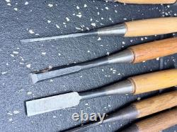 Japanese Joiner Wood Chisel Collection 21 Pc Mixed Sizes Used