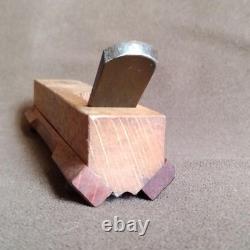 Japanese Kanna Hand Plane Ginkgo Face Red Oak Ruler Antique Hand Vintage