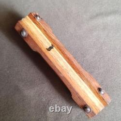 Japanese Kanna Hand Plane Ginkgo Face Red Oak Ruler Antique Hand Vintage