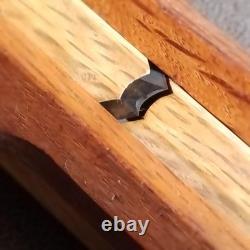 Japanese Kanna Hand Plane Ginkgo Face Red Oak Ruler Antique Hand Vintage