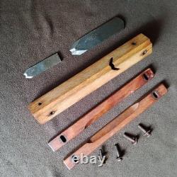 Japanese Kanna Hand Plane Ginkgo Face Red Oak Ruler Antique Hand Vintage
