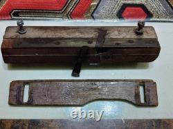 Japanese Kanna Hand Plane Kiwa Right Edge Planer with Ruler Hand Fine Condition
