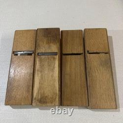 Japanese Kanna Hand Plane Lot of 4 Kanji Hirosada Matsuhiro Yoneichi Woodwork