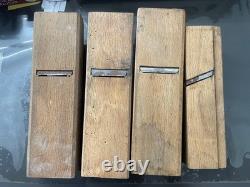Japanese Kanna Hand Plane Lot of 4 Komei Banryu Wood Block Plane Woodworking