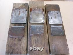 Japanese Kanna Hand Plane Vintage Planes Set of 3 for Carpenters Old Wooden Hand