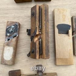 Japanese Kanna Plane Lot 22pc Vintage Woodworking Tool Set with Storage Box DIY