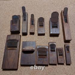 Japanese Kanna Plane Set 12pcs Various Sizes Woodworking Tool Vintage Used