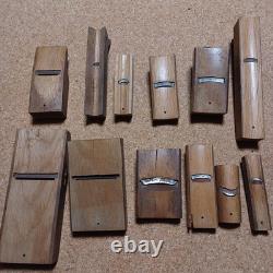 Japanese Kanna Plane Set 12pcs Various Sizes Woodworking Tool Vintage Used