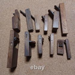 Japanese Kanna Plane Set 12pcs Various Sizes Woodworking Tool Vintage Used