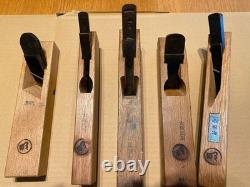 Japanese Kanna Plane Set 5pc Vintage Woodworking Tools Mixed Styles Carpentry