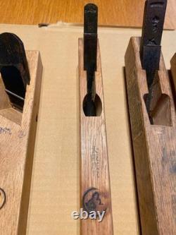 Japanese Kanna Plane Set 5pc Vintage Woodworking Tools Mixed Styles Carpentry