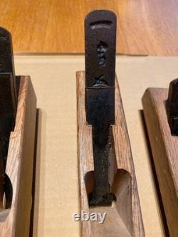 Japanese Kanna Plane Set 5pc Vintage Woodworking Tools Mixed Styles Carpentry