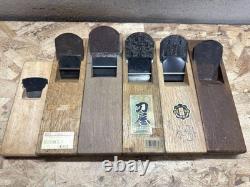 Japanese Kanna Plane Set of 6 Kataya Ginsho Fukaya Woodworking Tools Rare