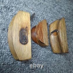 Japanese Mame Kanna Specialty Plane Set of 3 Vintage Woodworking Carpenter Tools