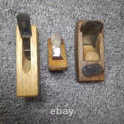 Japanese Mame Kanna Specialty Plane Set of 3 Vintage Woodworking Carpenter Tools
