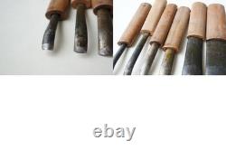 Japanese Maru Nomi Chisel Set 6pcs Carving Tool Woodworking Vintage Carpenter