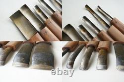 Japanese Maru Nomi Chisel Set 6pcs Carving Tool Woodworking Vintage Carpenter