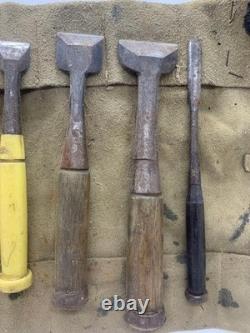 Japanese Nomi Chisel General Set Vintage 30 Year Old Ready to Use Right Now
