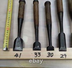 Japanese Nomi Chisel Long Handled Chisels 8pc Set 41 33 30 29 24 15mm Sharpened