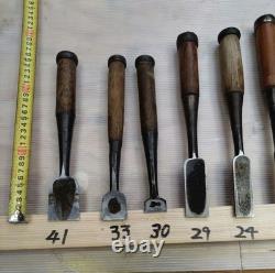 Japanese Nomi Chisel Long Handled Chisels 8pc Set 41 33 30 29 24 15mm Sharpened