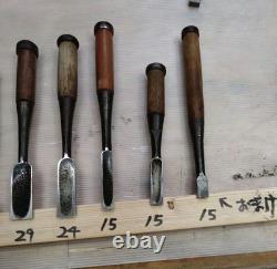Japanese Nomi Chisel Long Handled Chisels 8pc Set 41 33 30 29 24 15mm Sharpened