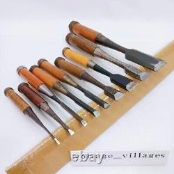 Japanese Nomi Chisel set of 7 HARUNOBU etc 2.9-36.4mm Woodwork From Japan